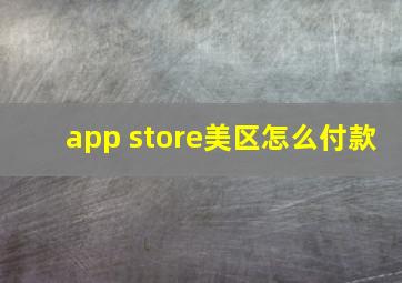 app store美区怎么付款